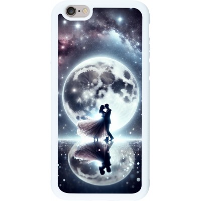 Coque iPhone 6/6s - Silicone rigide blanc Valentine 2024 Love under the moon