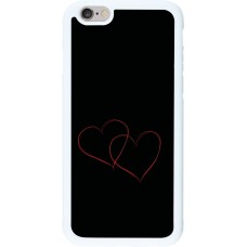 Coque iPhone 6/6s - Silicone rigide blanc Valentine 2023 attached heart