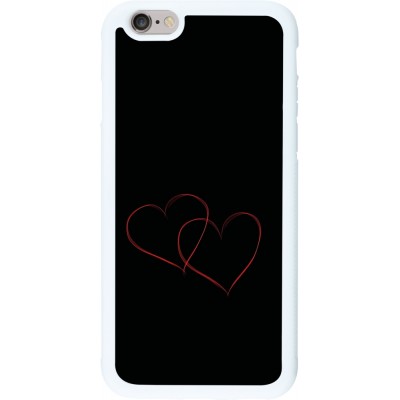 Coque iPhone 6/6s - Silicone rigide blanc Valentine 2023 attached heart