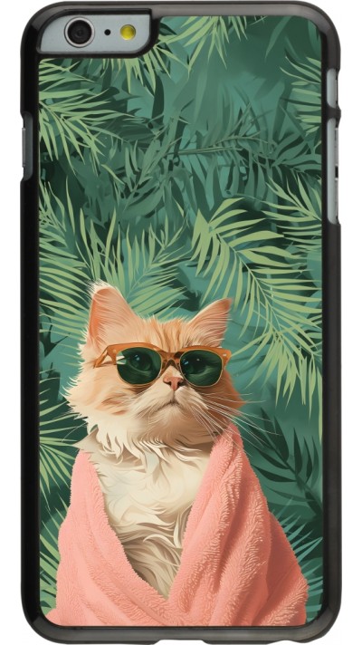 Coque iPhone 6 Plus / 6s Plus - Cat Summer Palms