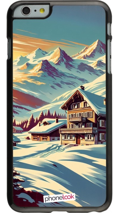 Coque iPhone 6 Plus / 6s Plus - Chalet montagne enneigée