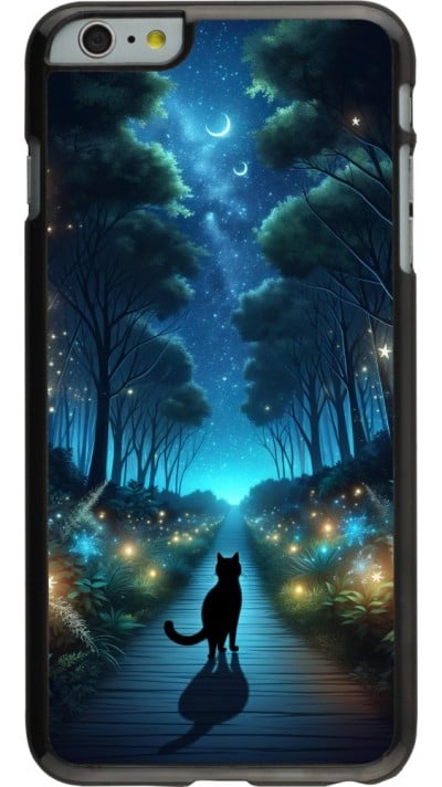 Coque iPhone 6 Plus / 6s Plus - Chat noir promenade