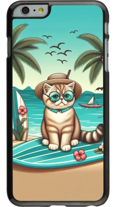 Coque iPhone 6 Plus / 6s Plus - Chat Surf Style