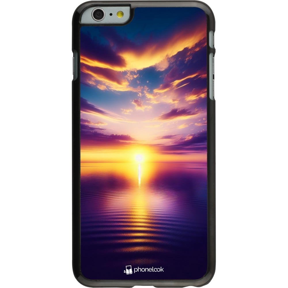 Coque iPhone 6 Plus / 6s Plus - Coucher soleil jaune violet