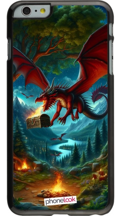 Coque iPhone 6 Plus / 6s Plus - Dragon Volant Forêt Trésor