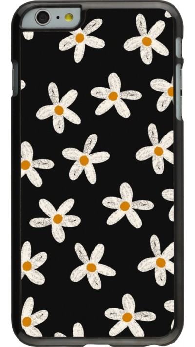 Coque iPhone 6 Plus / 6s Plus - Easter 2024 white on black flower