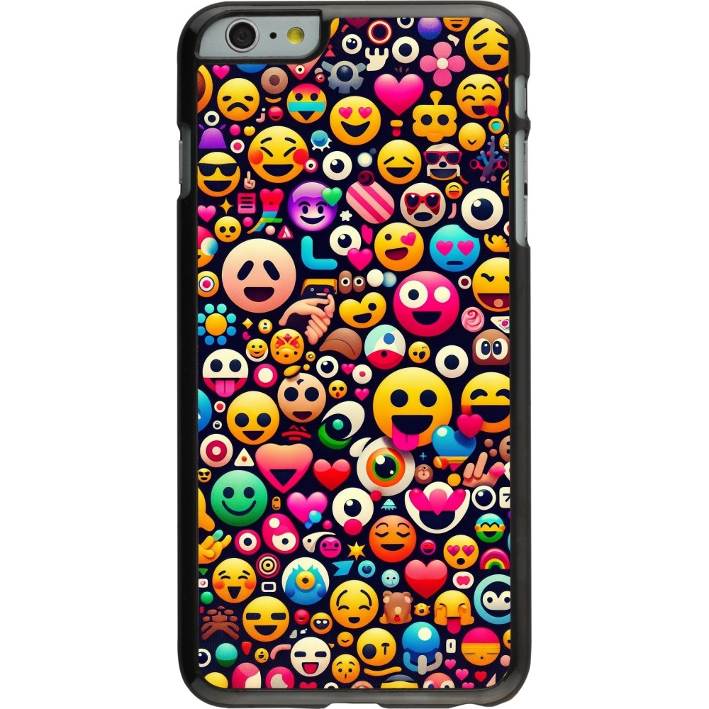 iPhone 6 Plus / 6s Plus Case Hülle - Emoji Mix Farbe