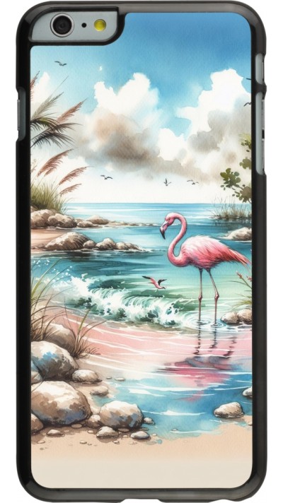 Coque iPhone 6 Plus / 6s Plus - Flamant rose aquarelle