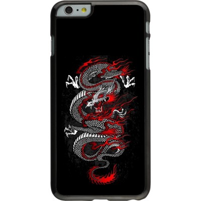 Coque iPhone 6 Plus / 6s Plus - Japanese style Dragon Tattoo Red Black