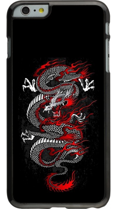 Coque iPhone 6 Plus / 6s Plus - Japanese style Dragon Tattoo Red Black