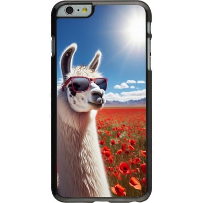 Coque iPhone 6 Plus / 6s Plus - Lama Chic en Coquelicot