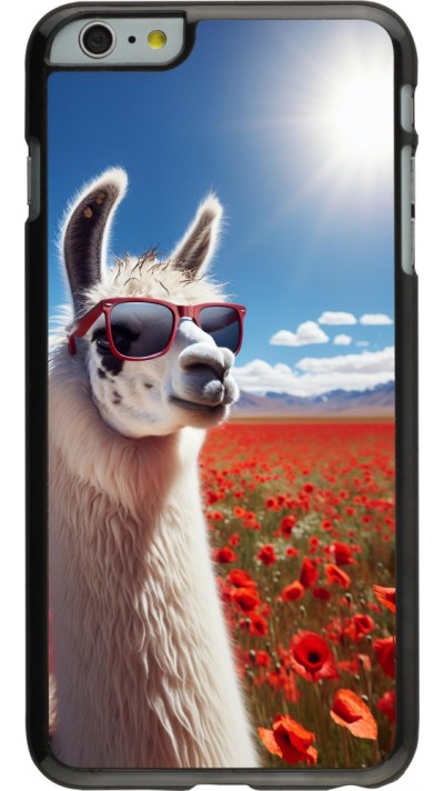 Coque iPhone 6 Plus / 6s Plus - Lama Chic en Coquelicot