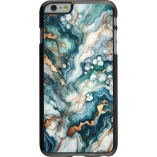 iPhone 6 Plus / 6s Plus Case Hülle - Grüner Blauer Goldener Marmor