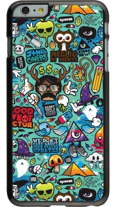 Coque iPhone 6 Plus / 6s Plus - Mixed Cartoons Turquoise