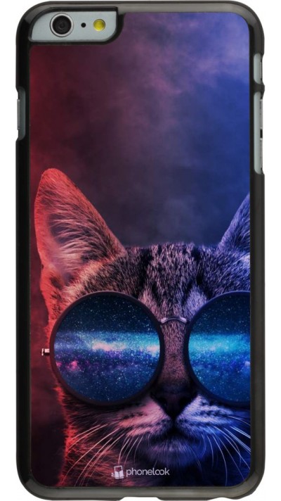 Coque iPhone 6 Plus / 6s Plus - Red Blue Cat Glasses