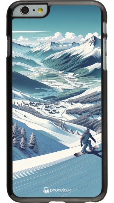 Coque iPhone 6 Plus / 6s Plus - Snowboarder Montagne