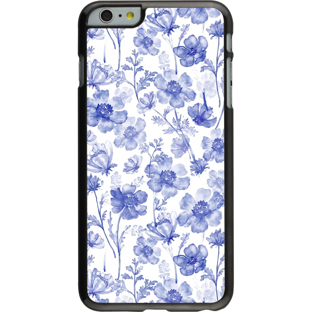 Coque iPhone 6 Plus / 6s Plus - Spring 23 watercolor blue flowers