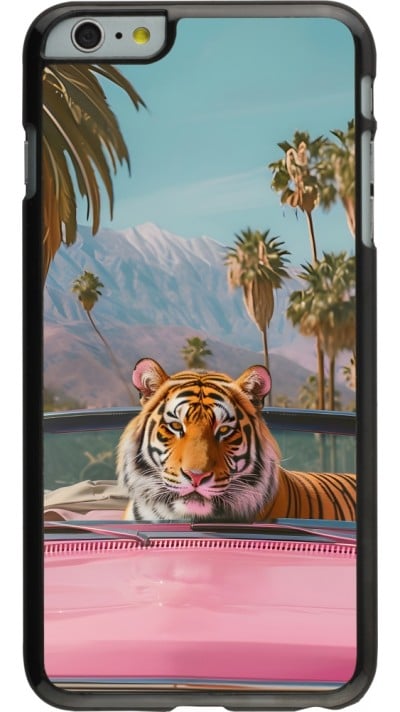 Coque iPhone 6 Plus / 6s Plus - Tigre voiture rose