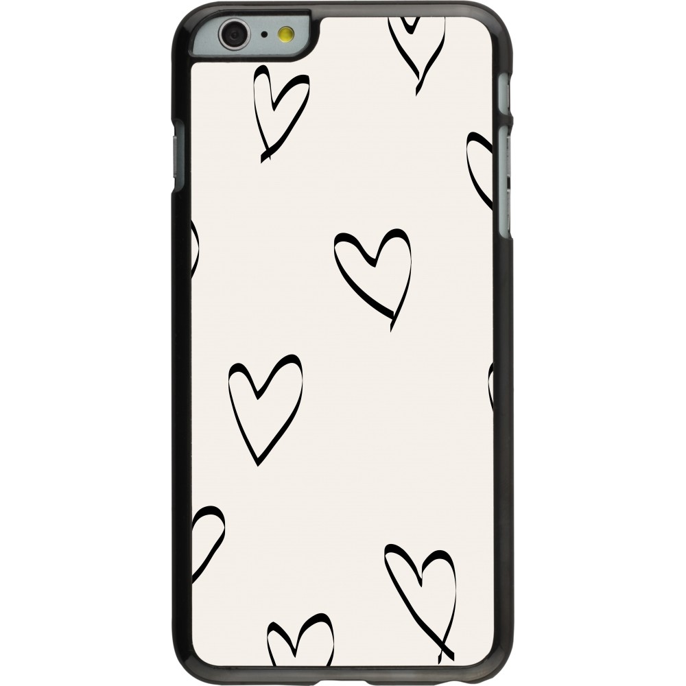 Coque iPhone 6 Plus / 6s Plus - Valentine 2023 minimalist hearts