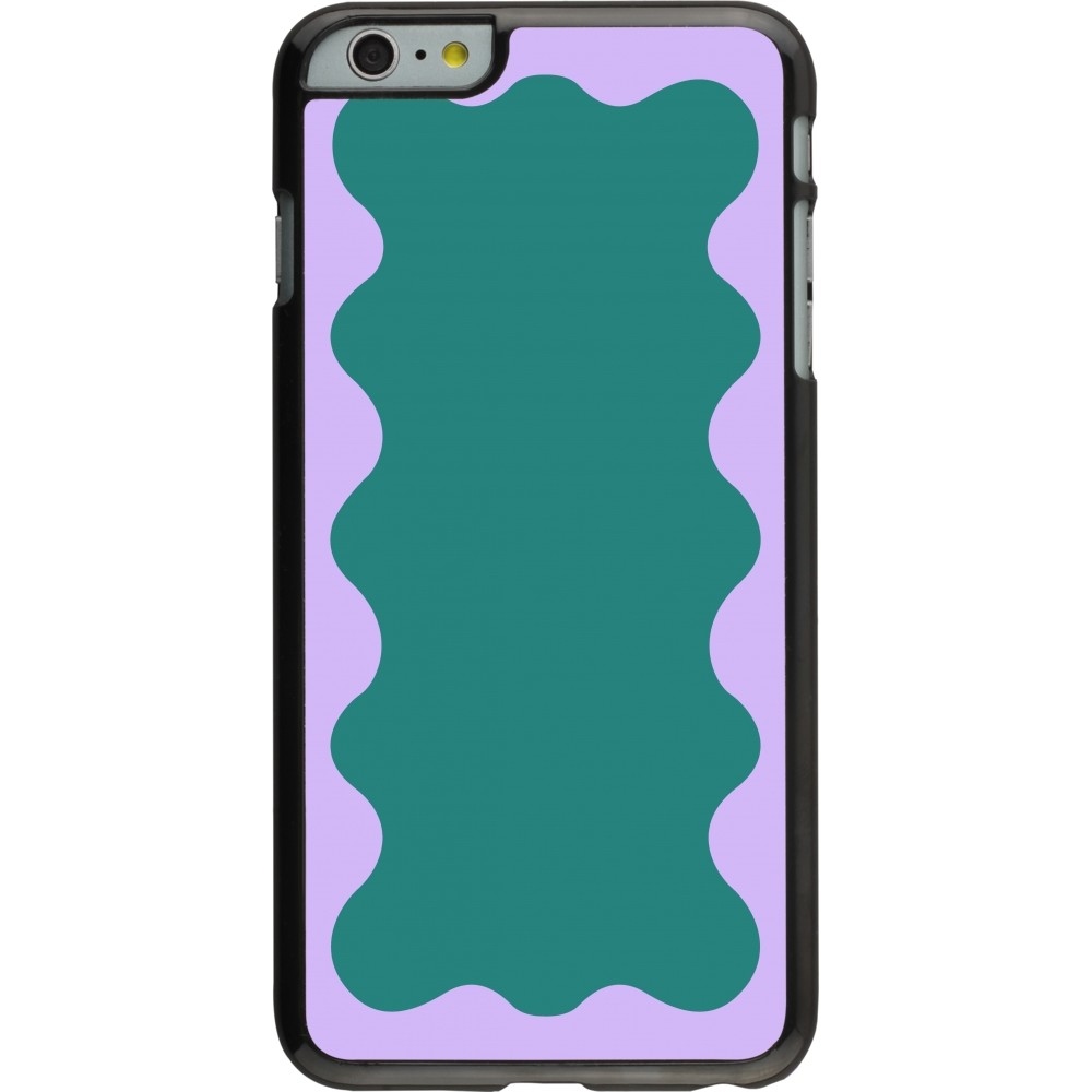 Coque iPhone 6 Plus / 6s Plus - Wavy Rectangle Green Purple