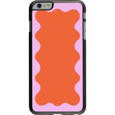 Coque iPhone 6 Plus / 6s Plus - Wavy Rectangle Orange Pink