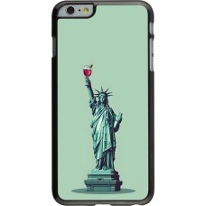 Coque iPhone 6 Plus / 6s Plus - Wine Statue de la liberté avec un verre de vin