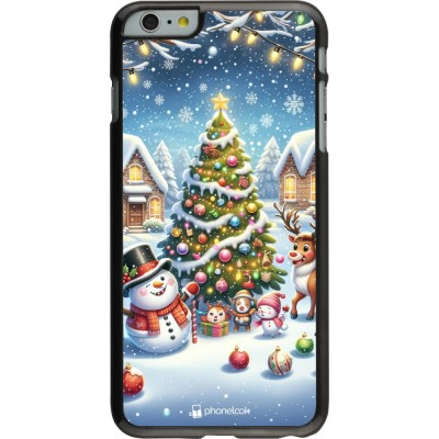 Coque iPhone 6 Plus / 6s Plus - Noël 2023 bonhomme de neige et sapin