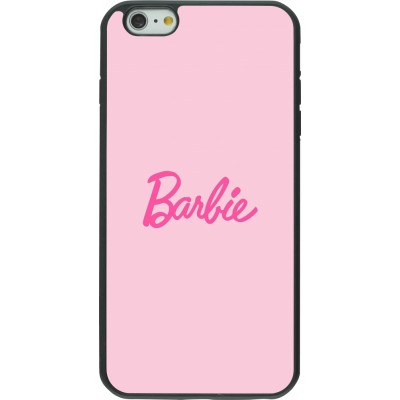 Coque iPhone 6 Plus / 6s Plus - Silicone rigide noir Barbie Text