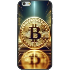 Coque iPhone 6 Plus / 6s Plus - Silicone rigide noir Bitcoin Standing