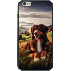 Coque iPhone 6 Plus / 6s Plus - Silicone rigide noir Chien Campagne Suisse