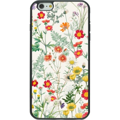 Coque iPhone 6 Plus / 6s Plus - Silicone rigide noir Flora Botanical Wildlife