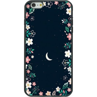 Coque iPhone 6 Plus / 6s Plus - Silicone rigide noir Flowers space