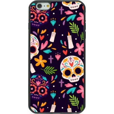 Coque iPhone 6 Plus / 6s Plus - Silicone rigide noir Halloween 2023 mexican style