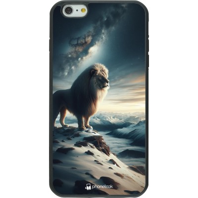 Coque iPhone 6 Plus / 6s Plus - Silicone rigide noir Le lion blanc