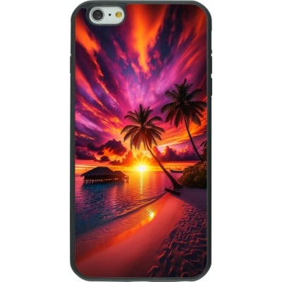 Coque iPhone 6 Plus / 6s Plus - Silicone rigide noir Maldives Dusk Bliss