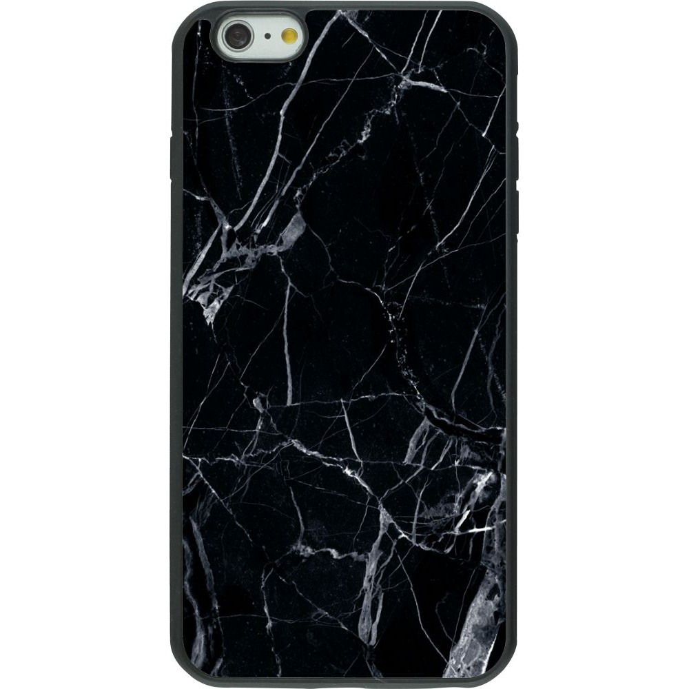 Coque iPhone 6 Plus / 6s Plus - Silicone rigide noir Marble Black 01