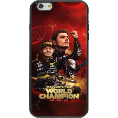 Coque iPhone 6 Plus / 6s Plus - Silicone rigide noir Max Verstappen Champion 2023