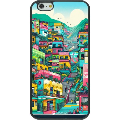 Coque iPhone 6 Plus / 6s Plus - Silicone rigide noir Medellin Comuna 13 Art