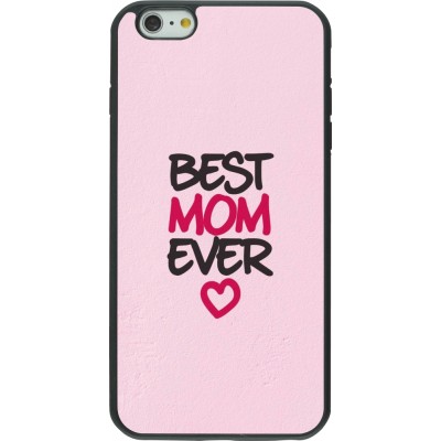 Coque iPhone 6 Plus / 6s Plus - Silicone rigide noir Mom 2023 best Mom ever pink