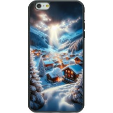 Coque iPhone 6 Plus / 6s Plus - Silicone rigide noir Mont Neige Lumière