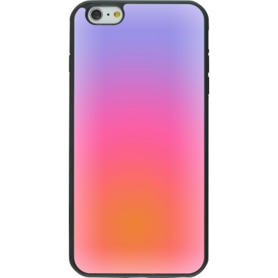 Coque iPhone 6 Plus / 6s Plus - Silicone rigide noir Orange Pink Blue Gradient