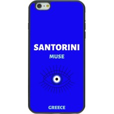 Coque iPhone 6 Plus / 6s Plus - Silicone rigide noir Pop Summer Destination Santorini