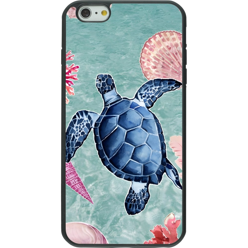 Coque iPhone 6 Plus / 6s Plus - Silicone rigide noir Preppy Turtle