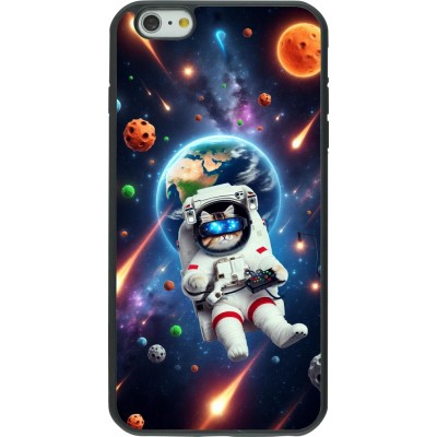 Coque iPhone 6 Plus / 6s Plus - Silicone rigide noir VR SpaceCat Odyssey