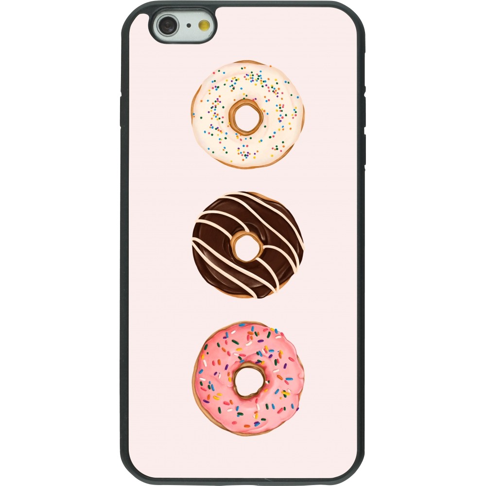 Coque iPhone 6 Plus / 6s Plus - Silicone rigide noir Spring 23 donuts