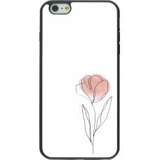 Coque iPhone 6 Plus / 6s Plus - Silicone rigide noir Spring 23 minimalist flower