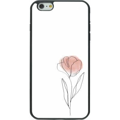 Coque iPhone 6 Plus / 6s Plus - Silicone rigide noir Spring 23 minimalist flower