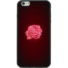 Coque iPhone 6 Plus / 6s Plus - Silicone rigide noir Spring 23 neon rose