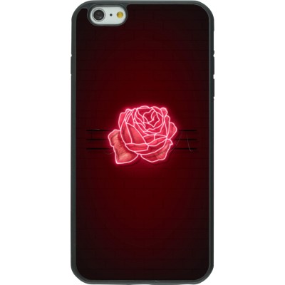 Coque iPhone 6 Plus / 6s Plus - Silicone rigide noir Spring 23 neon rose