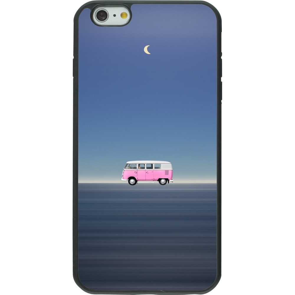 Coque iPhone 6 Plus / 6s Plus - Silicone rigide noir Spring 23 pink bus